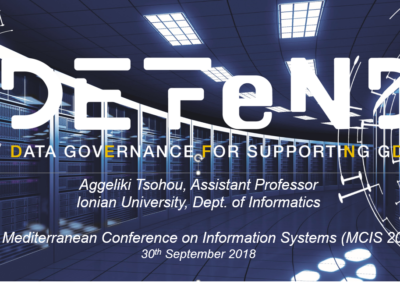 Project Presentation – The Mediterranean Conference on Information Systems (MCIS 2018)